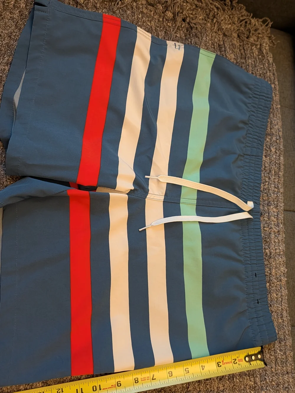 Chubbies Large Swim Trunks - Blue with White Lining